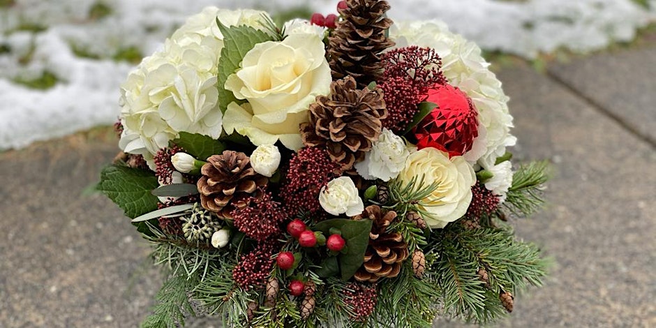 Cocktails and Christmas Floral Arrangement Workshop